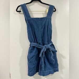 Free Assembly chambray romper small 100% cotton